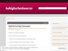Tablet Screenshot of kahighschoolsources.wordpress.com