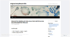 Desktop Screenshot of migracionydesarrollo.wordpress.com