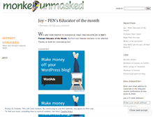 Tablet Screenshot of monkeyunmasked.wordpress.com