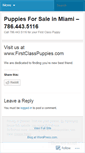 Mobile Screenshot of firstclasspuppies.wordpress.com