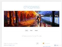 Tablet Screenshot of chicpress.wordpress.com