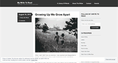 Desktop Screenshot of mywritetoread.wordpress.com