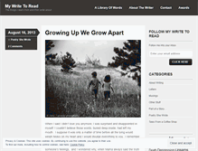 Tablet Screenshot of mywritetoread.wordpress.com