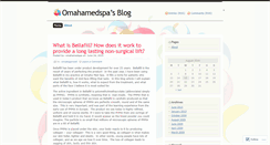 Desktop Screenshot of omahamedspa.wordpress.com