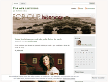 Tablet Screenshot of forourlistening.wordpress.com