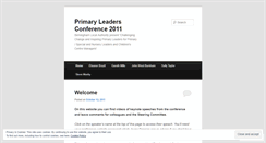 Desktop Screenshot of primaryleadersconference2011.wordpress.com