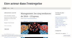 Desktop Screenshot of etreacteurdanslentreprise.wordpress.com