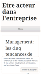 Mobile Screenshot of etreacteurdanslentreprise.wordpress.com