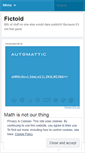 Mobile Screenshot of fictoid.wordpress.com