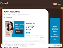 Tablet Screenshot of fictoid.wordpress.com