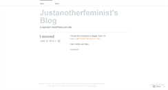 Desktop Screenshot of justanotherfeminist.wordpress.com
