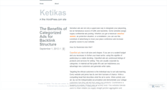 Desktop Screenshot of ketikas.wordpress.com