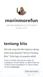 Mobile Screenshot of morinmorefun.wordpress.com