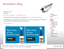 Tablet Screenshot of mortaldata.wordpress.com