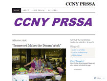 Tablet Screenshot of ccnyprssa.wordpress.com