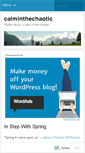 Mobile Screenshot of calminthechaotic.wordpress.com
