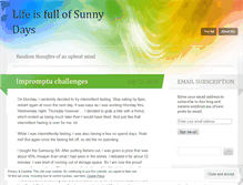 Tablet Screenshot of lifeisfullofsunnydays.wordpress.com