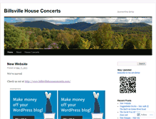 Tablet Screenshot of billsvillehouseconcerts.wordpress.com