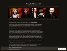 Tablet Screenshot of livingdeaddollpricelist.wordpress.com