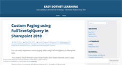 Desktop Screenshot of easydotnetlearning.wordpress.com