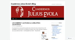 Desktop Screenshot of cuadernosjuliusevola.wordpress.com