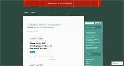Desktop Screenshot of basementsandcrawlspaces.wordpress.com
