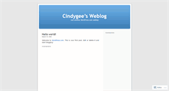 Desktop Screenshot of cindygee.wordpress.com