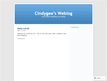 Tablet Screenshot of cindygee.wordpress.com