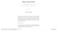 Desktop Screenshot of firetotheword.wordpress.com