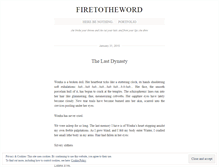 Tablet Screenshot of firetotheword.wordpress.com