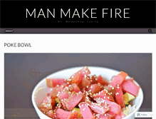 Tablet Screenshot of manmakefire.wordpress.com