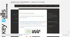 Desktop Screenshot of monkeyballsrecordings.wordpress.com