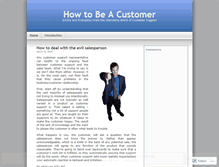 Tablet Screenshot of howtobeacustomer.wordpress.com