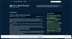 Desktop Screenshot of nevermindtherain.wordpress.com