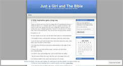 Desktop Screenshot of justagirlandthebible.wordpress.com