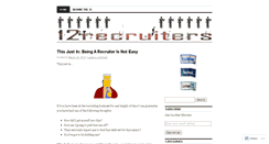 Desktop Screenshot of 12recruiters.wordpress.com