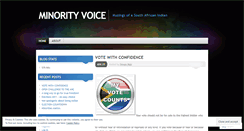 Desktop Screenshot of minorityvoice.wordpress.com