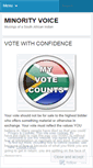 Mobile Screenshot of minorityvoice.wordpress.com