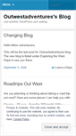 Mobile Screenshot of outwestadventures.wordpress.com