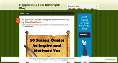 Desktop Screenshot of happinessisyourbirthright.wordpress.com