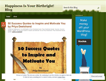 Tablet Screenshot of happinessisyourbirthright.wordpress.com