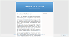 Desktop Screenshot of launchurfuture.wordpress.com