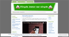 Desktop Screenshot of immernurnoergeln.wordpress.com