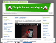 Tablet Screenshot of immernurnoergeln.wordpress.com