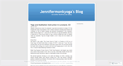 Desktop Screenshot of jennifermonkyoga.wordpress.com