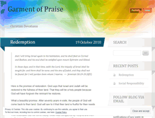 Tablet Screenshot of praisegarment.wordpress.com