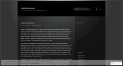 Desktop Screenshot of iwillnotconform.wordpress.com