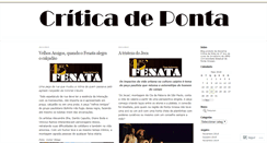 Desktop Screenshot of criticadeponta.wordpress.com