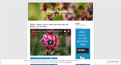 Desktop Screenshot of hoperesources.wordpress.com