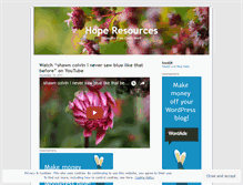 Tablet Screenshot of hoperesources.wordpress.com